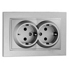 Розетка двойная с заземлением mono electric despina 102-212104-120